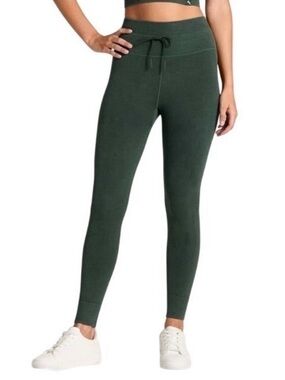 JoyLab Forest Green Tie Waist Seamless Ribbed Leggings Joy Lab Extra Large XL